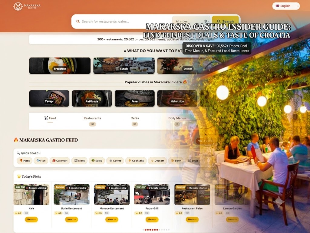 Makarska Food Guide 2026: Günstig essen & trinken – Der ultimative Insider-Guide (Espresso ab 1,10€, Pizza & Ćevapi zum Bestpreis!)